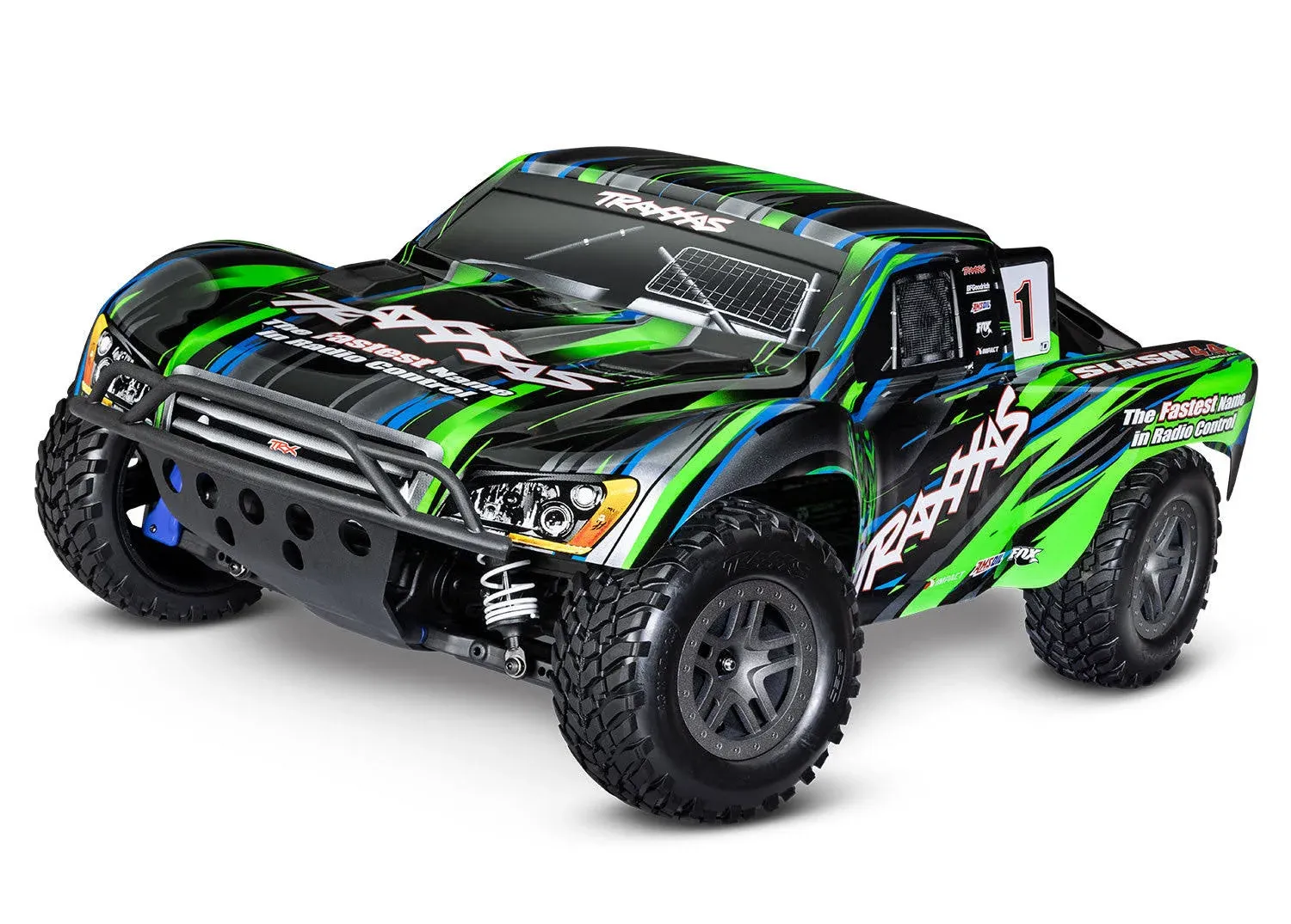 Traxxas Slash 4x4 BL-2s: 1/10 Scale 4WD Short Course Truck Green