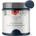 Country Chic Paint Chalk Style Paint - for Furniture, Home Decor, Crafts - Eco-Friendly - All-in-One - No Wax Needed (Peacoat Navy Blue, Sample (4 oz