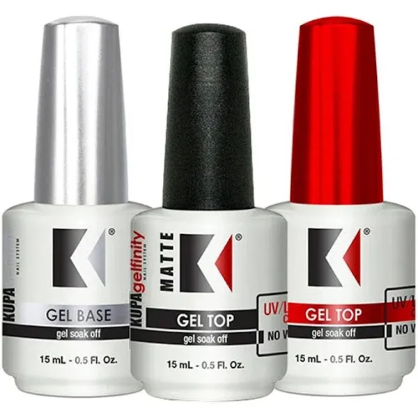 KUPA Gelfinity - Gel Base & Top & Matte Top - 0.5 oz