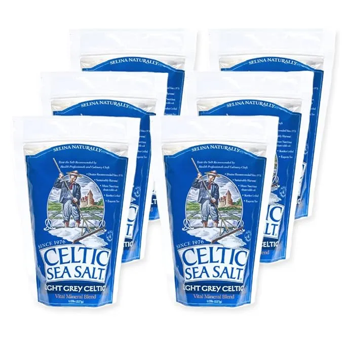 Light Grey Celtic Sea Salt Resealable Bags – Additive-Free, Delicious Sea Salt, Perfect for Cooking, Baking and More - Gluten-Free, Non-GMO VERIFIED