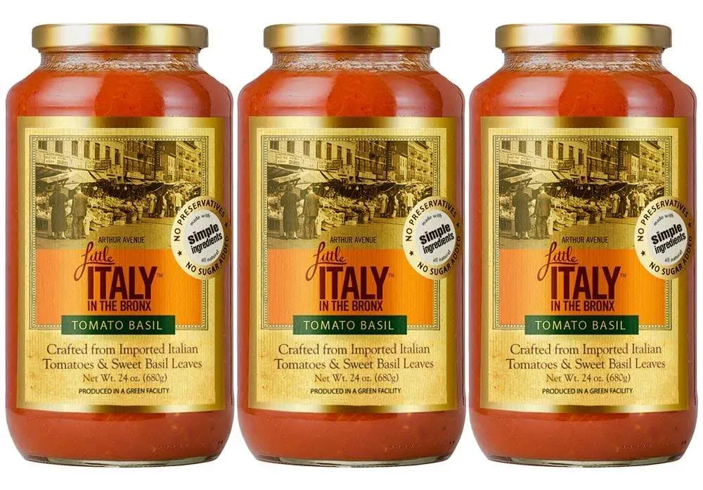 Little Italy Bronx Tomato Basil Sauce - Tomato Basil Pasta Sauce, Gluten Free ...