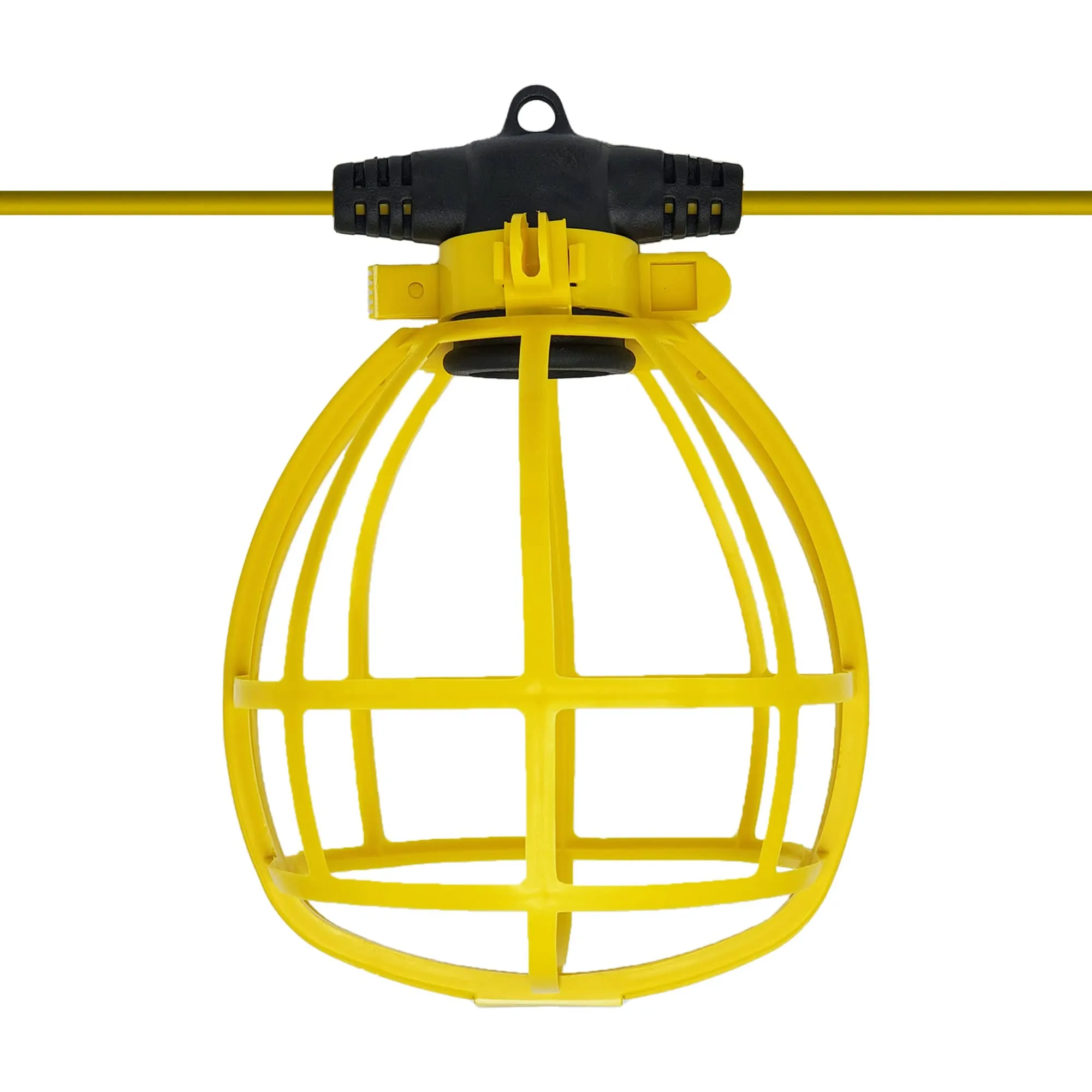 100-Foot Commercial-Grade Cage Light String, 10 E26, 150 Watt Max Per Bulb Bulbs Not Included