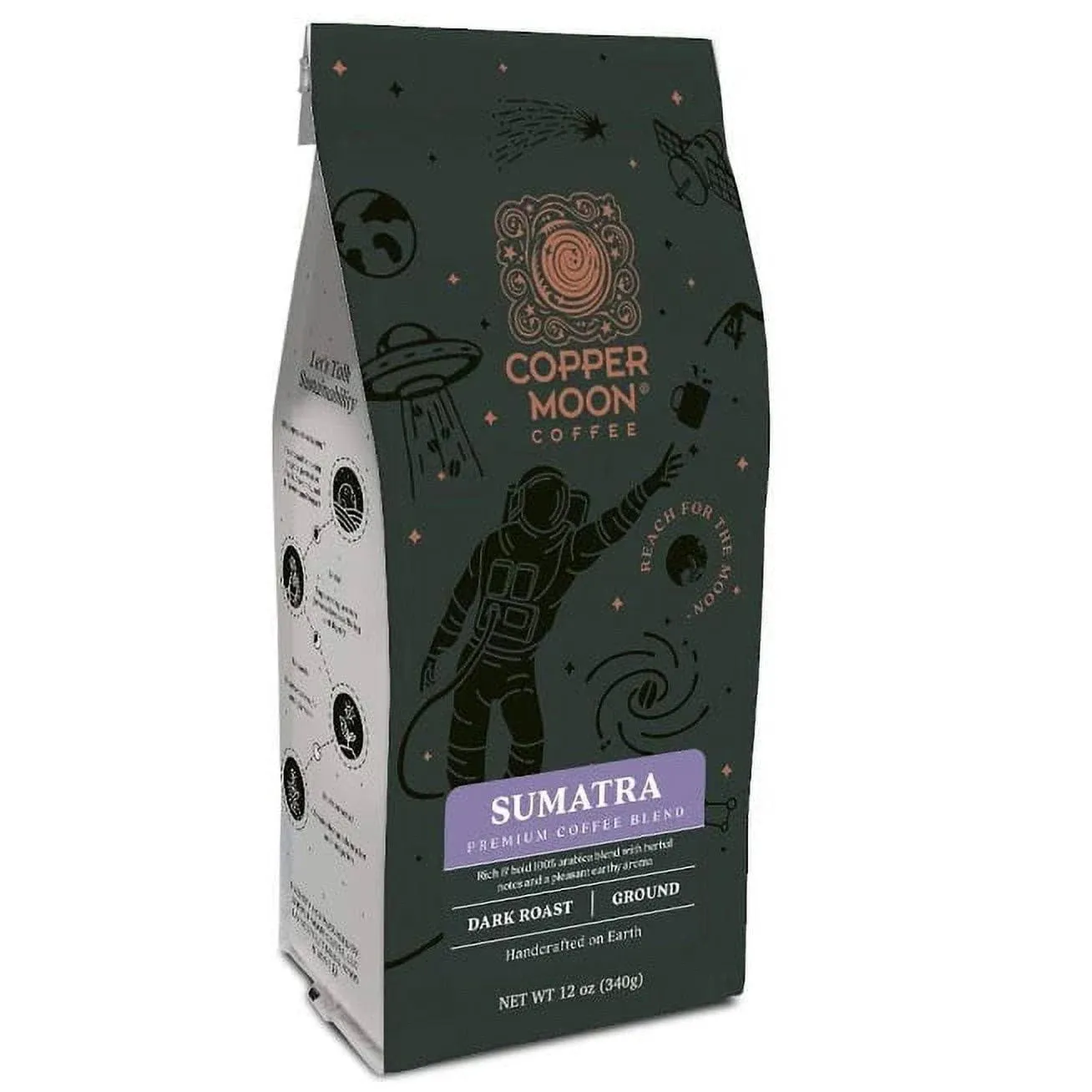 Copper Moon Coffee Copper Moon Sumatra Ground Coffee Dark Roast 12 Oz.