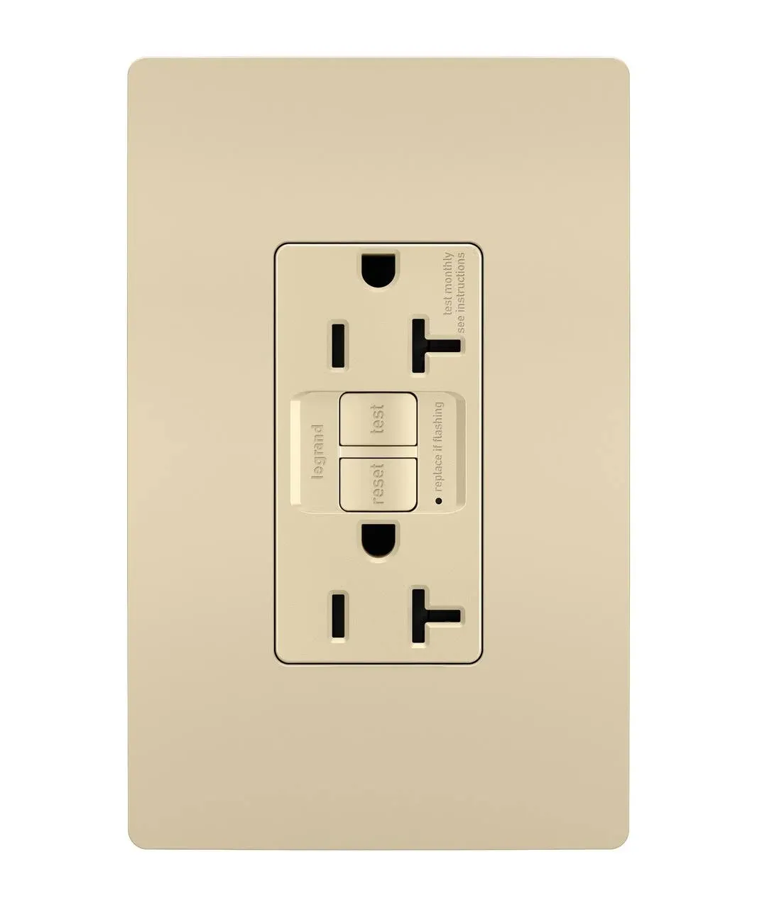  Legrand GFCI Outlet Self Test 20 Amp 125VAC 60Hz 2097ICCD12