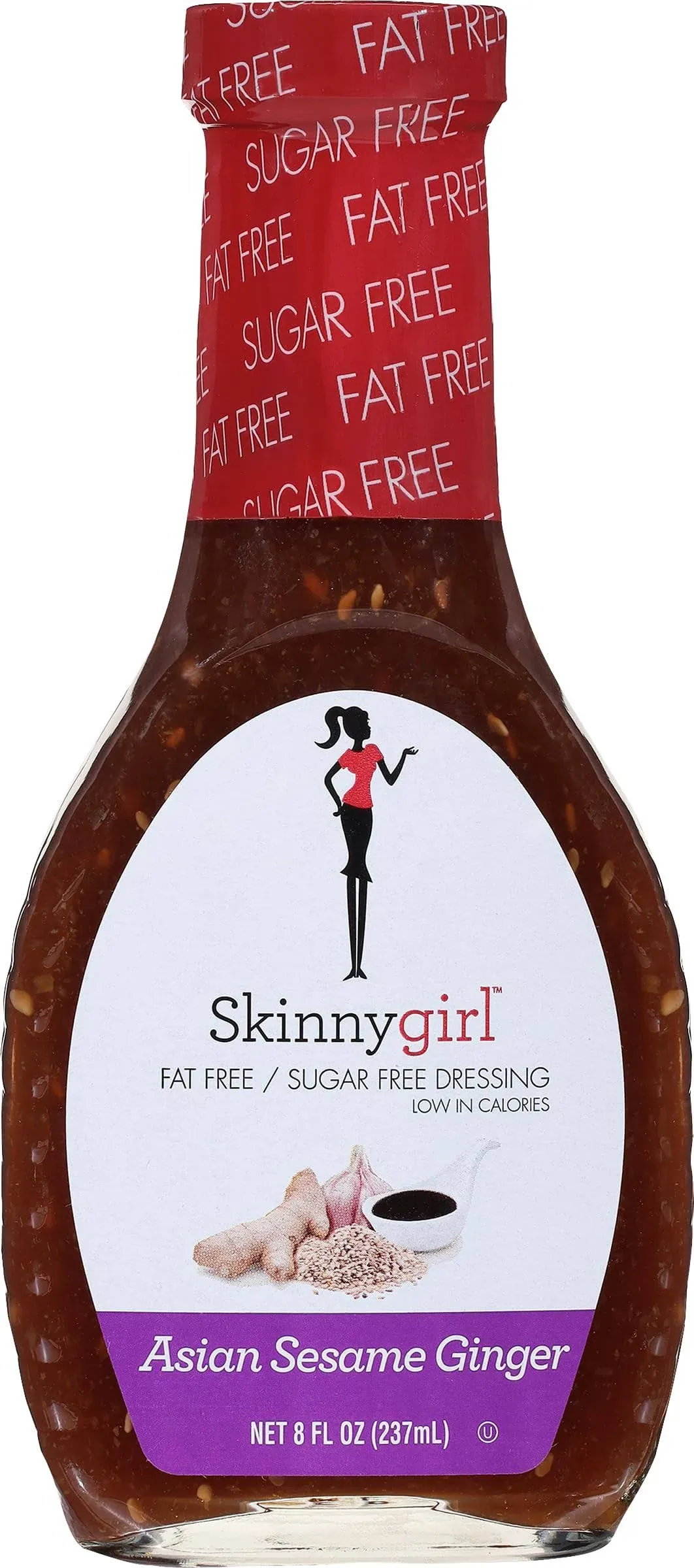 Skinnygirl Fat Free Sugar Free Asian Sesame Ginger Salad Dressing 8 fl oz