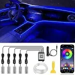 LEDCARE Interior Car LED Strip Lights, RGB 16 Million Colors 5 in 1 Ambient ...