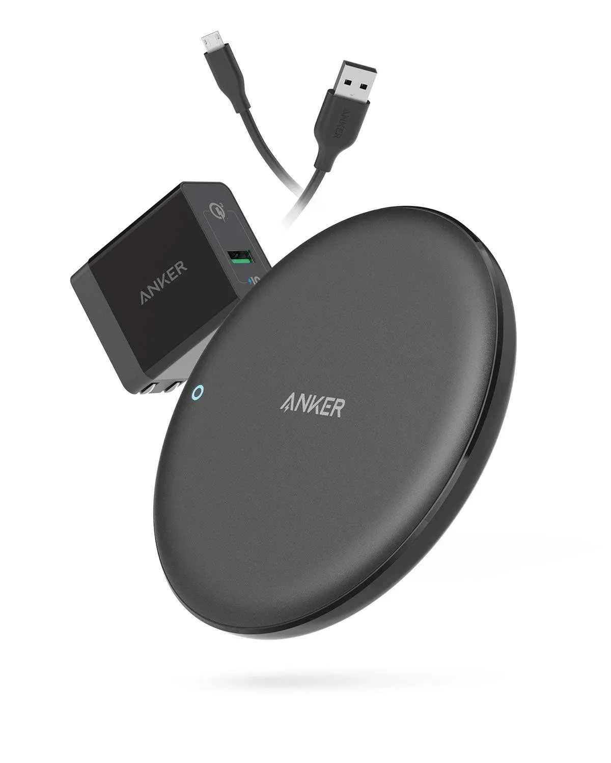 Anker Wireless Charger PowerWave 7.5 Pad 7.5W with Quick Charge Adapter