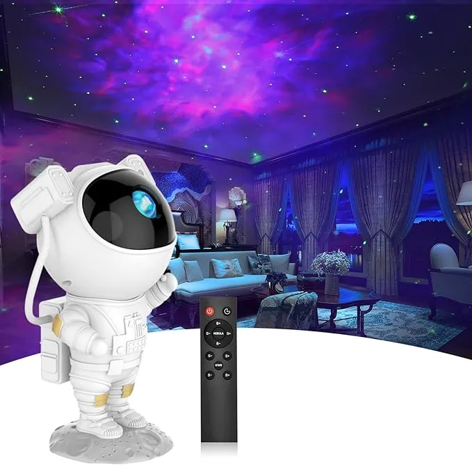 Astronaut Star Projector Night Light, Kids Galaxy Nebula Night Light Projector w