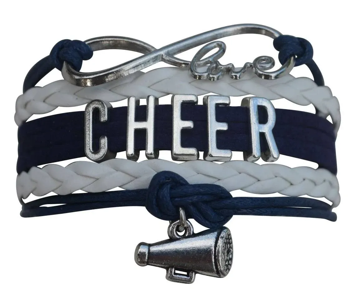 Girls Cheer Bracelet - Navy &amp; White