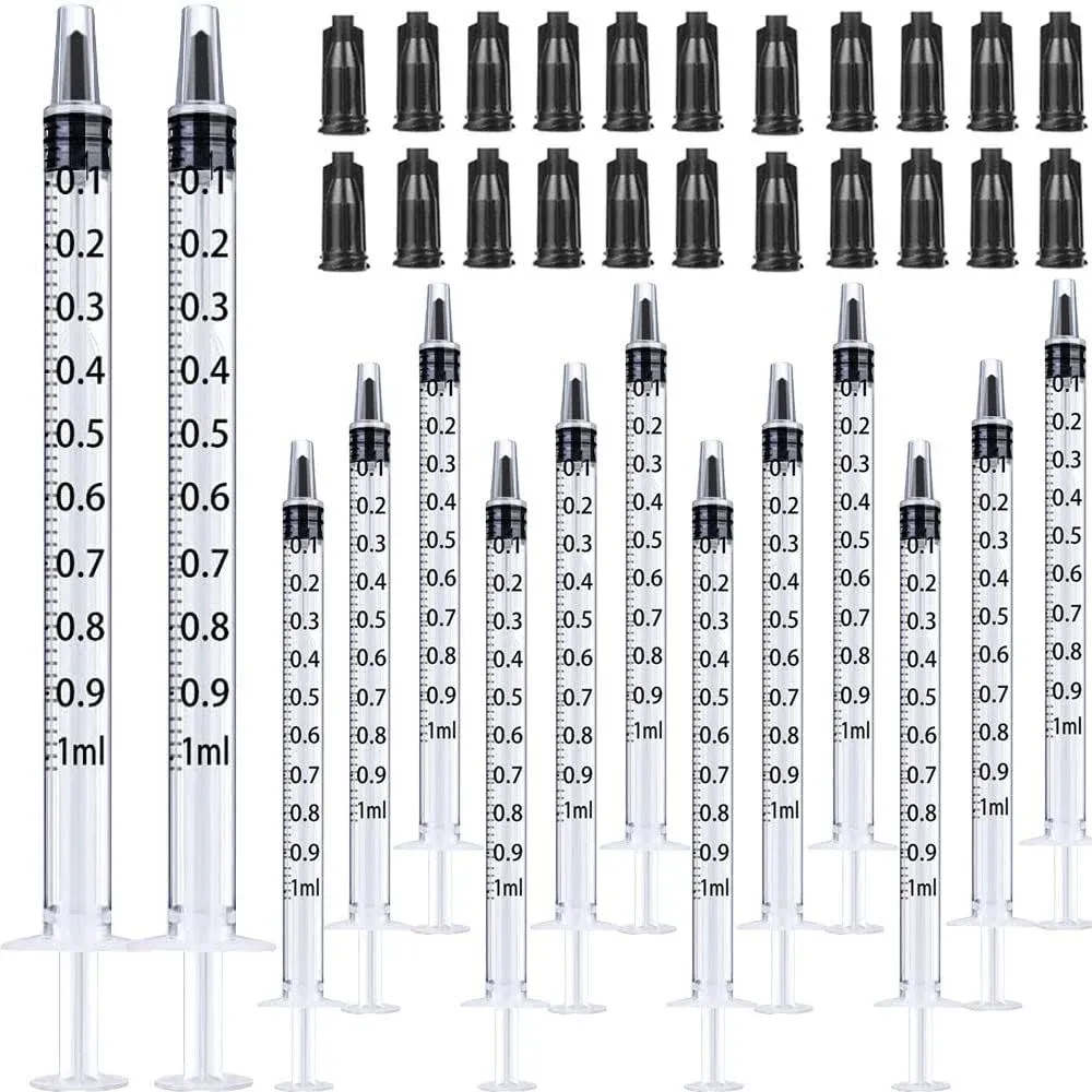 1ml Syringes with Caps (Pack of 50pcs)