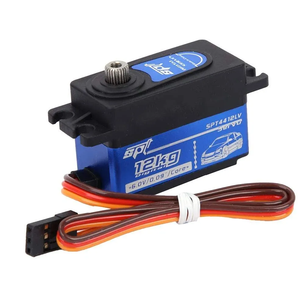 Dilwe RC Digital Servo, SPT4412LV 12kg Digital Servo Metal Gear Fit for RC Car ...