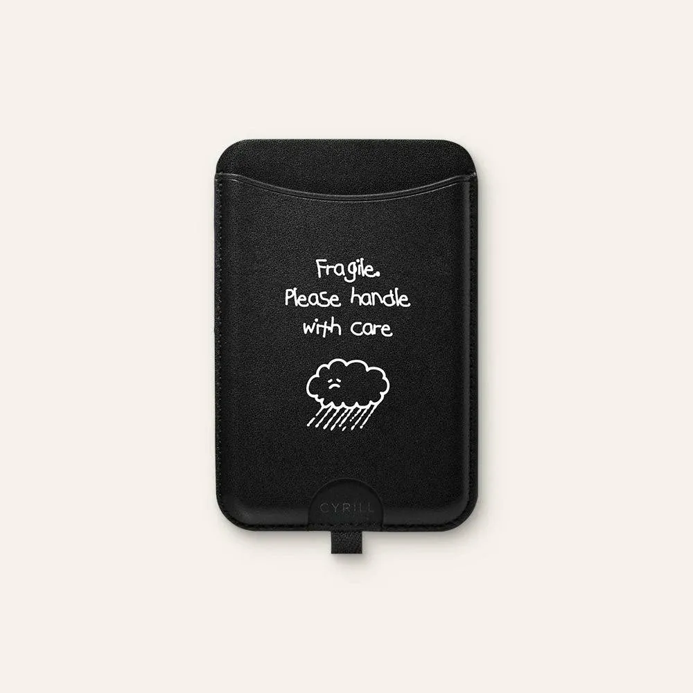 Cyrill Kajuk Mag Wallet, Magnetic Mag Safe Wallet Card Holder Designed for MagSafe [Compatible with iPhone 14, iPhone 13, iPhone 12 Models] - Black