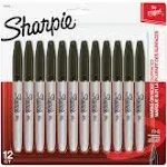 Sharpie Permanent Markers, Fine Point, Black, 24-Count - New