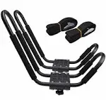 TMS J-Bar Rack HD Kayak Carrier Canoe Boat Surf Ski Roof Top Mounted on Car SUV Crossbar