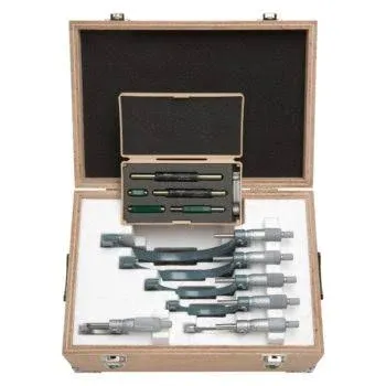 Mitutoyo Mechanical Outside Micrometer Set 0-6 in .0001 in 103-907-40