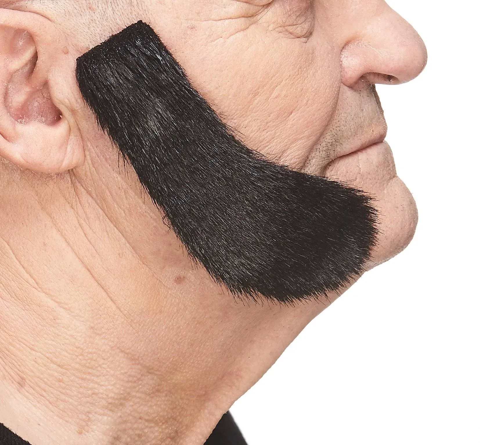 Bold Black Sideburns - Self Adhesive