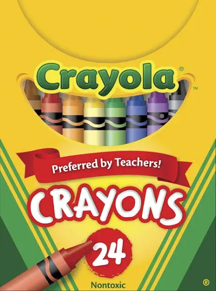 Crayola 24 Count Box of Crayons Non-Toxic Color Coloring School Supplies (9 Packs)