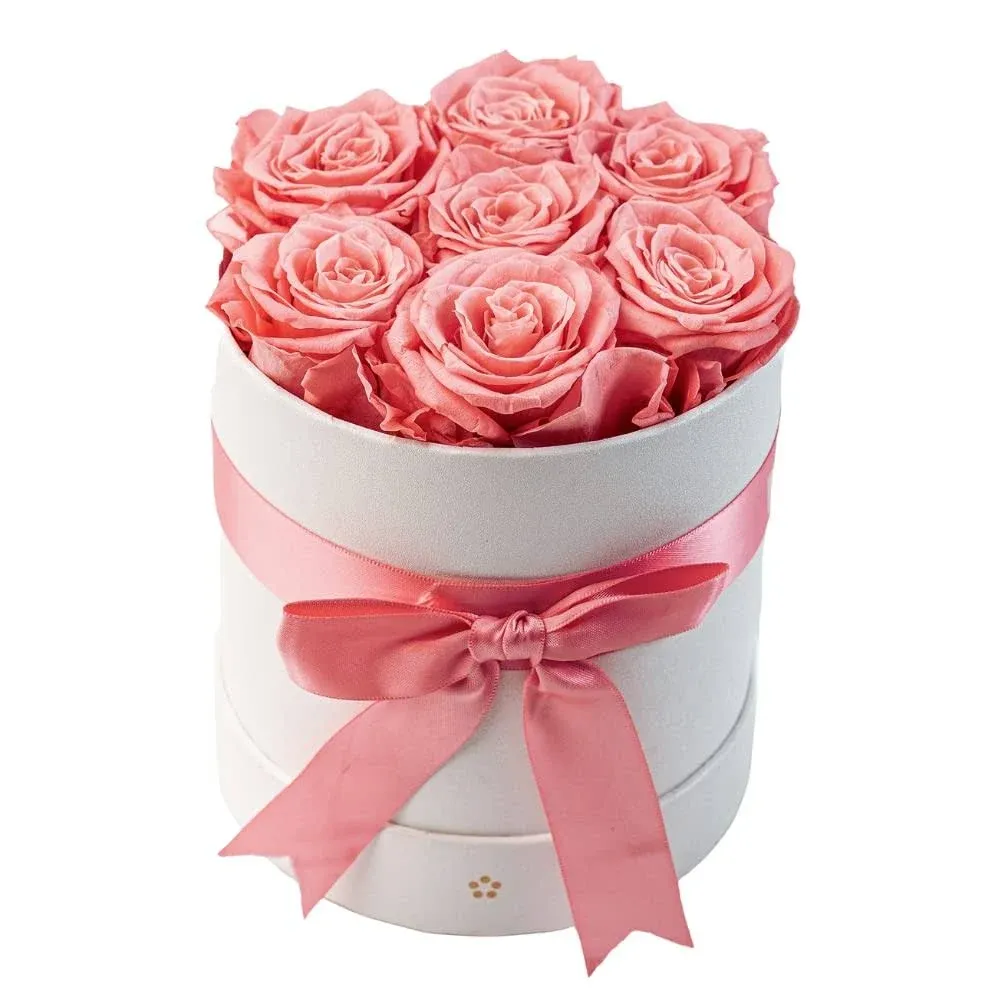 AROMEO 7 Pink Roses Gift That Lasts | Roses for Delivery Prime | Fresh Flowers ...