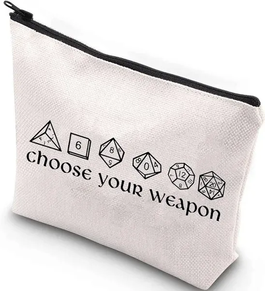 BDPWSS Gamer Gift Dungeons D20 Dice Makeup Bag Funny RPG Gamer Bag for Travel ...