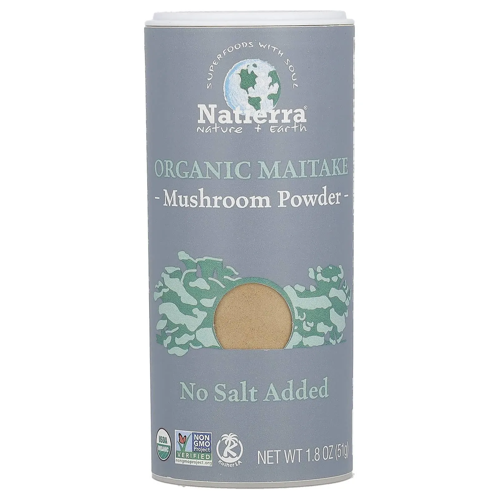 NATIERRA: Organic Maitake Mushroom Powder, 1.8 oz