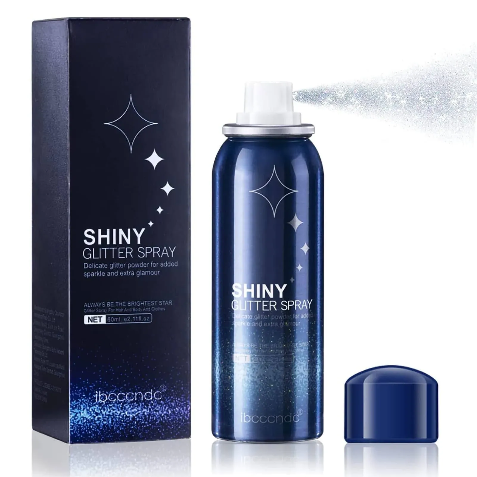 60ml Body Shiny Glitter Highlighter Shimmer Spray for Face Body Hair Party Stage