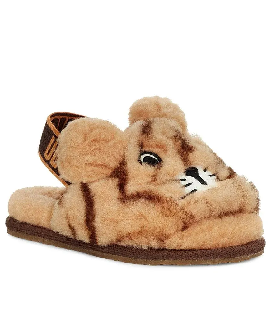 Ugg Fluff Yeah Sheepskin Slide Sandals Shoes Toddler Little Kid Tiger + Lion