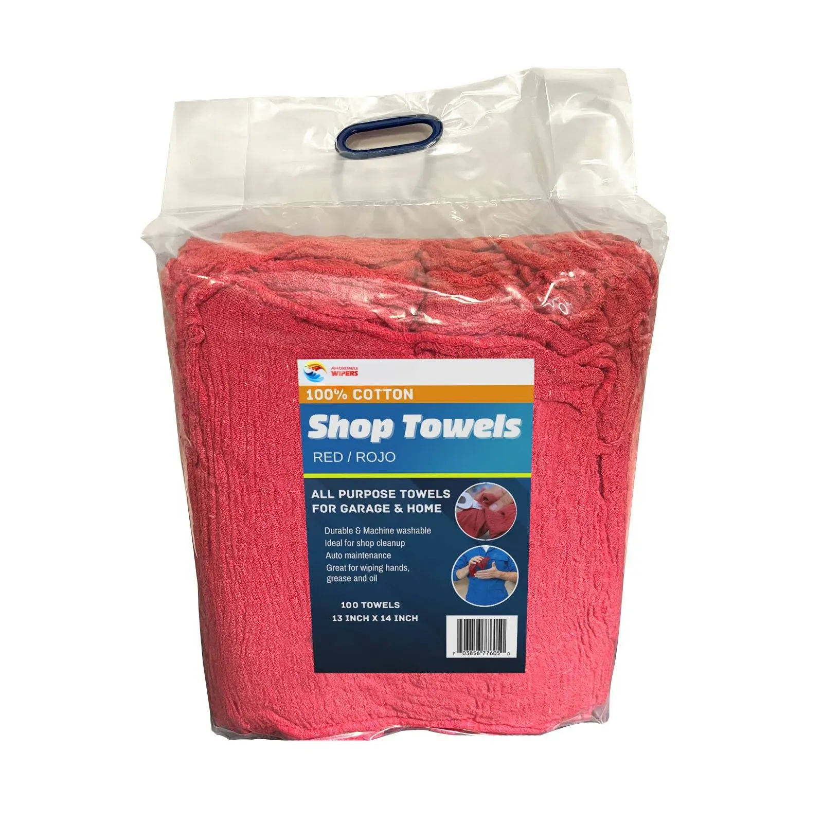 Affordable Wipers New Industrial A-Grade Shop Towels -Red Cleaning Towels ...