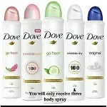 Dove Body Spray Anti-Perspirant/Anit-Transpirant (3X250ml/8.5oz, Mix Within The ...