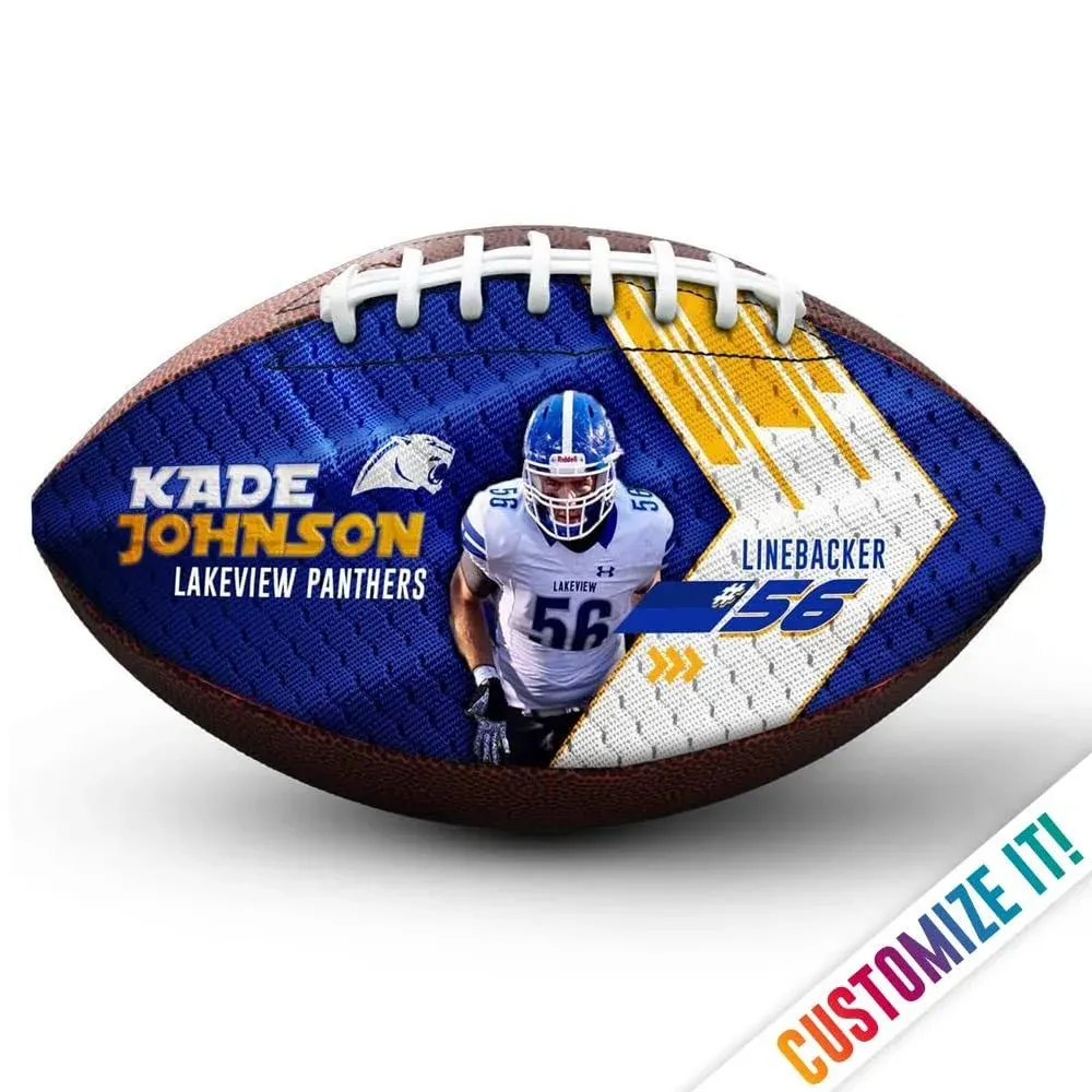 Make-A-Ball Custom Photo Football Printed with Personalized Picture and Text ...