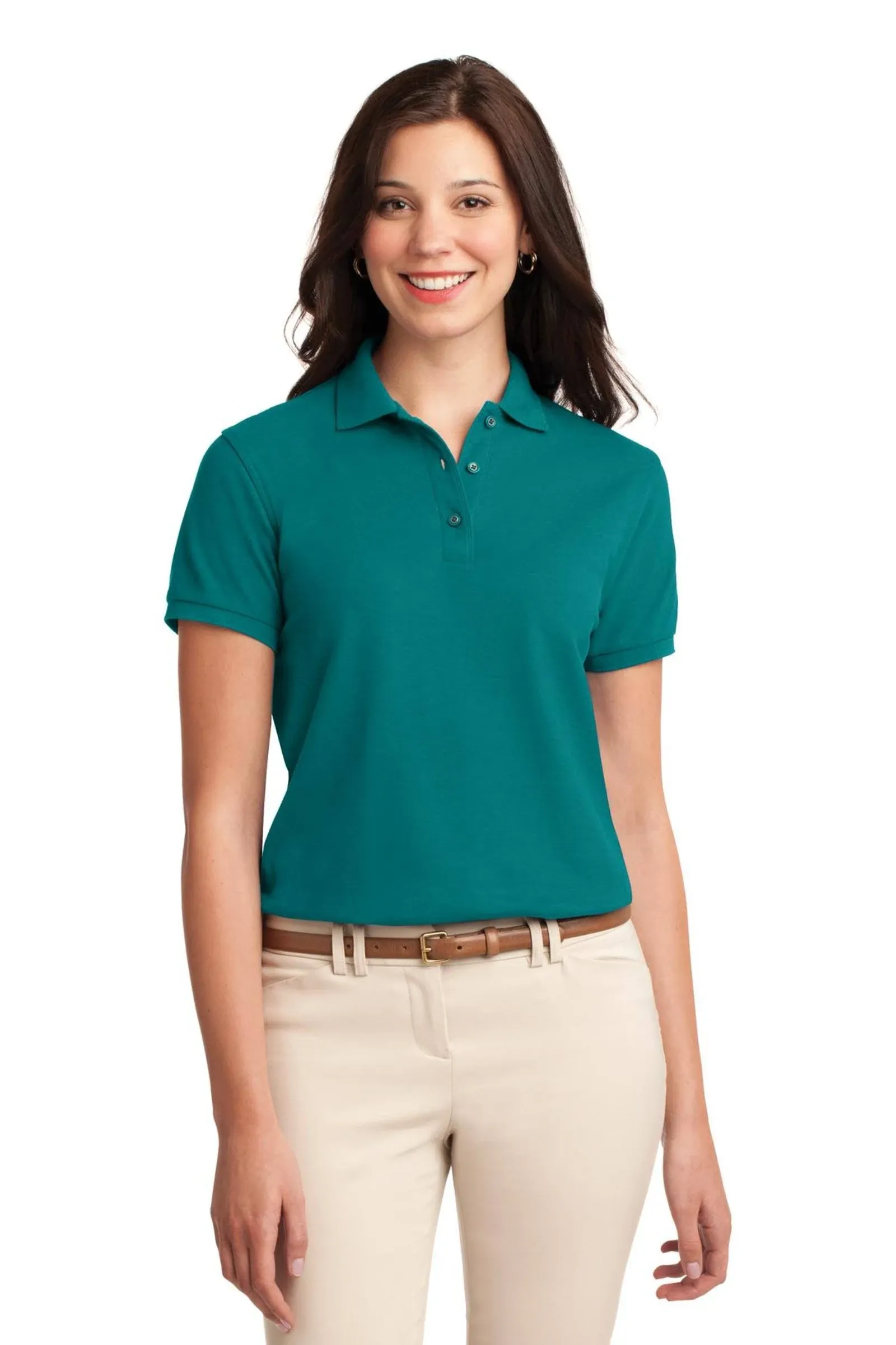 Port Authority L500 Ladies Silk Touch Polo - Teal Green - S