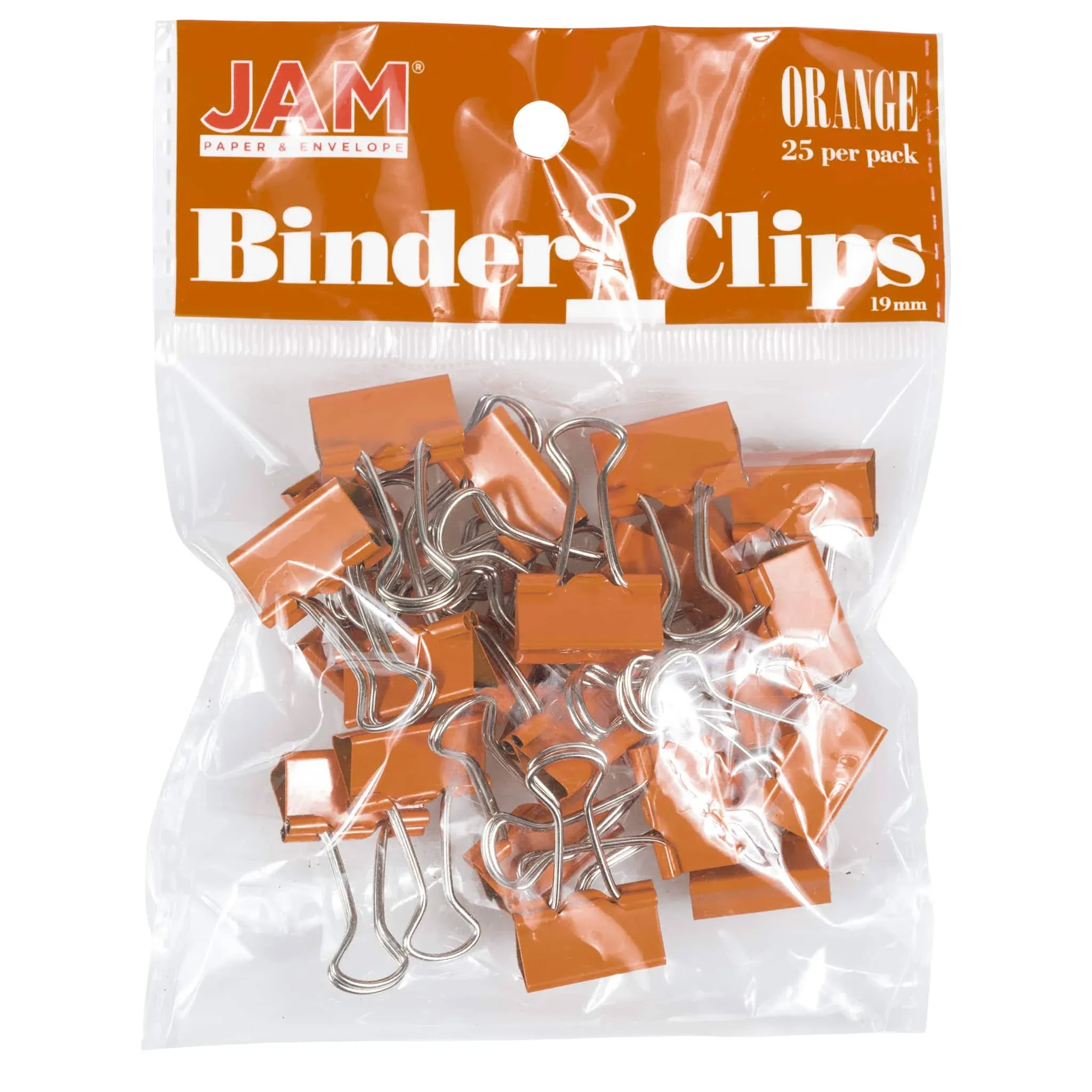 Colorful Binder Clips In Orange