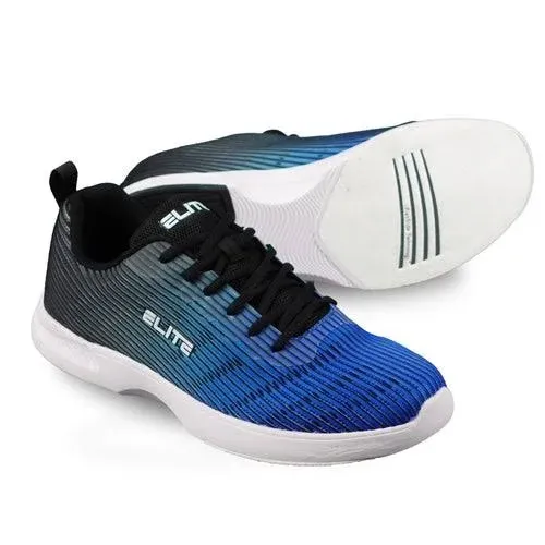 "ELITE Men's Wave Black/Blue Bowling Shoes"