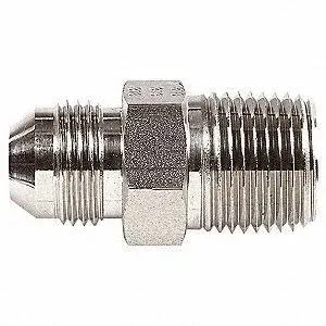 male JIC x male NPT Stainless Steel Straight Adapter Fitting (Stainless Steel ...