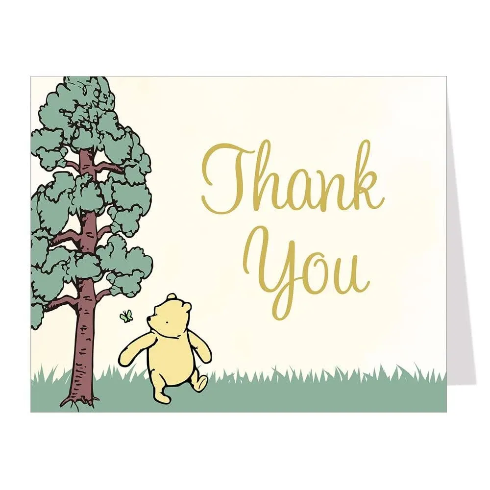 Winnie The Pooh Baby Shower Thank You Cards