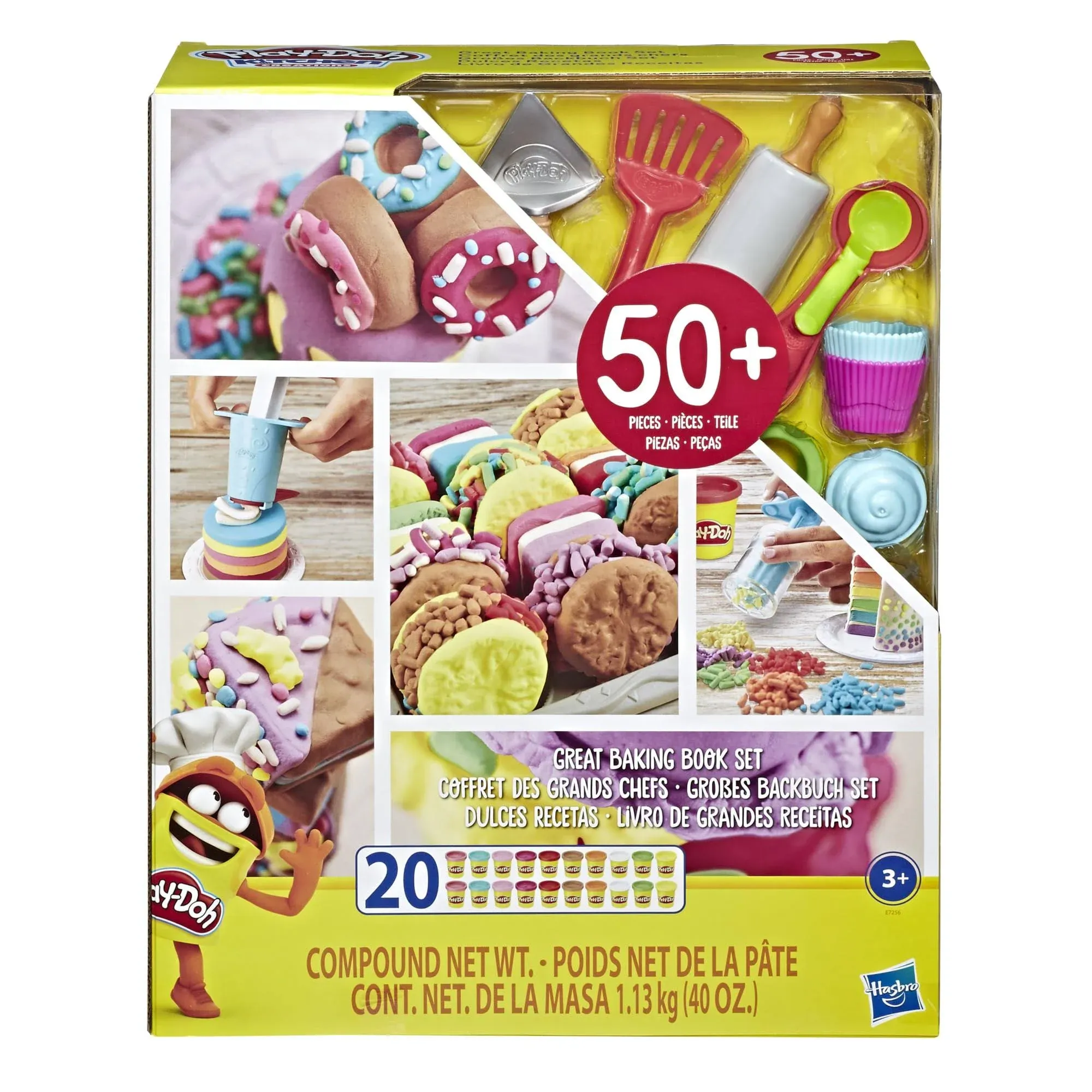 Play-Doh Kitchen Creations Great Baking Book Set 50+ pcs Toys Playset