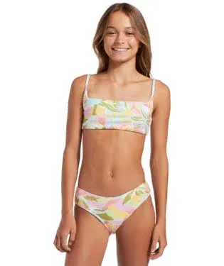 Billabong Women's Tropic Crush Reversible Square Crop Bikini Swim Set