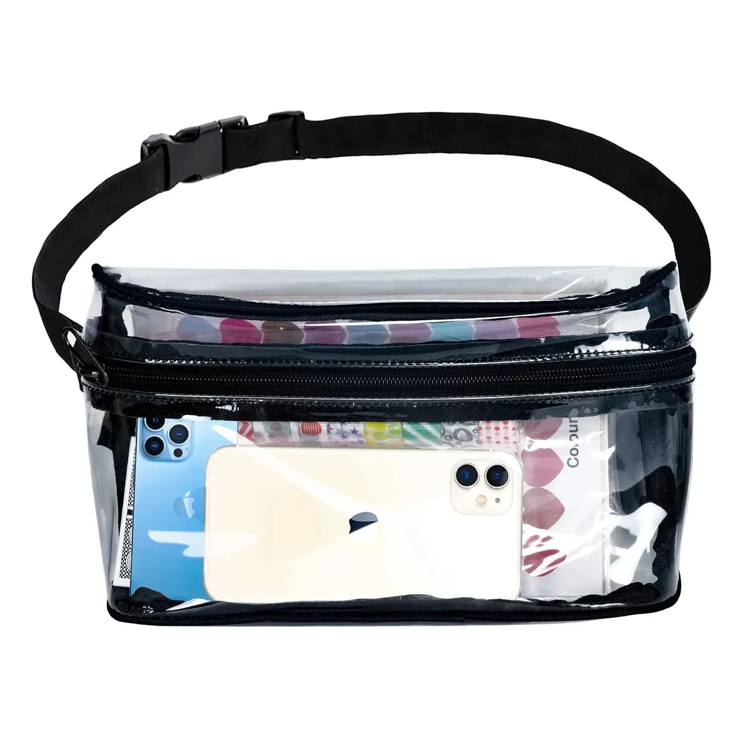 Clear Fanny Pack Waterproof Belt Bag for Travel Sports Hiking Concert