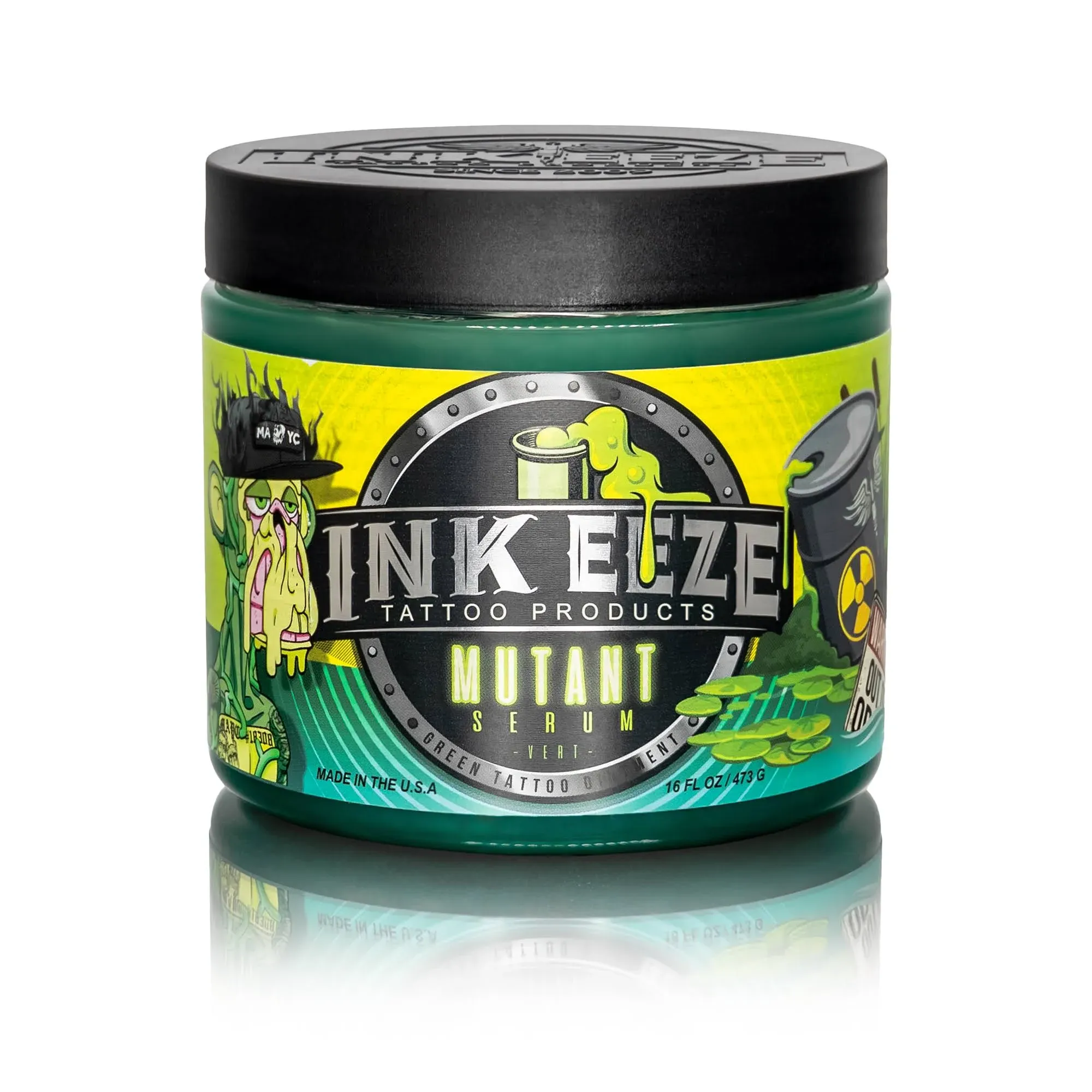 INK-EEZE Mutant Serum Green Tattoo Ointment Bored Ape Yacht Club NFT, 16Oz