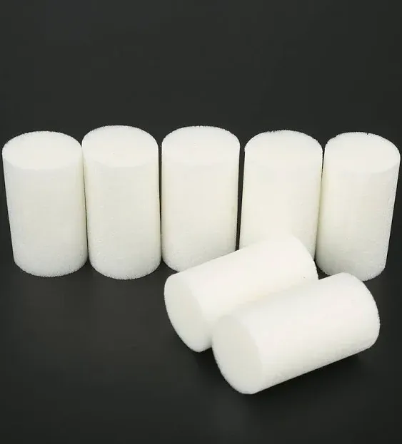 50pcs Air Compressor Pump Cotton Filter, 30MPa White Fiber Cotton Pump Filter 2 x 3.5cm / 0.79 x 1.38in High Pressure Pump Prefilter Core for Yong Heng 30MPa Air Compressing