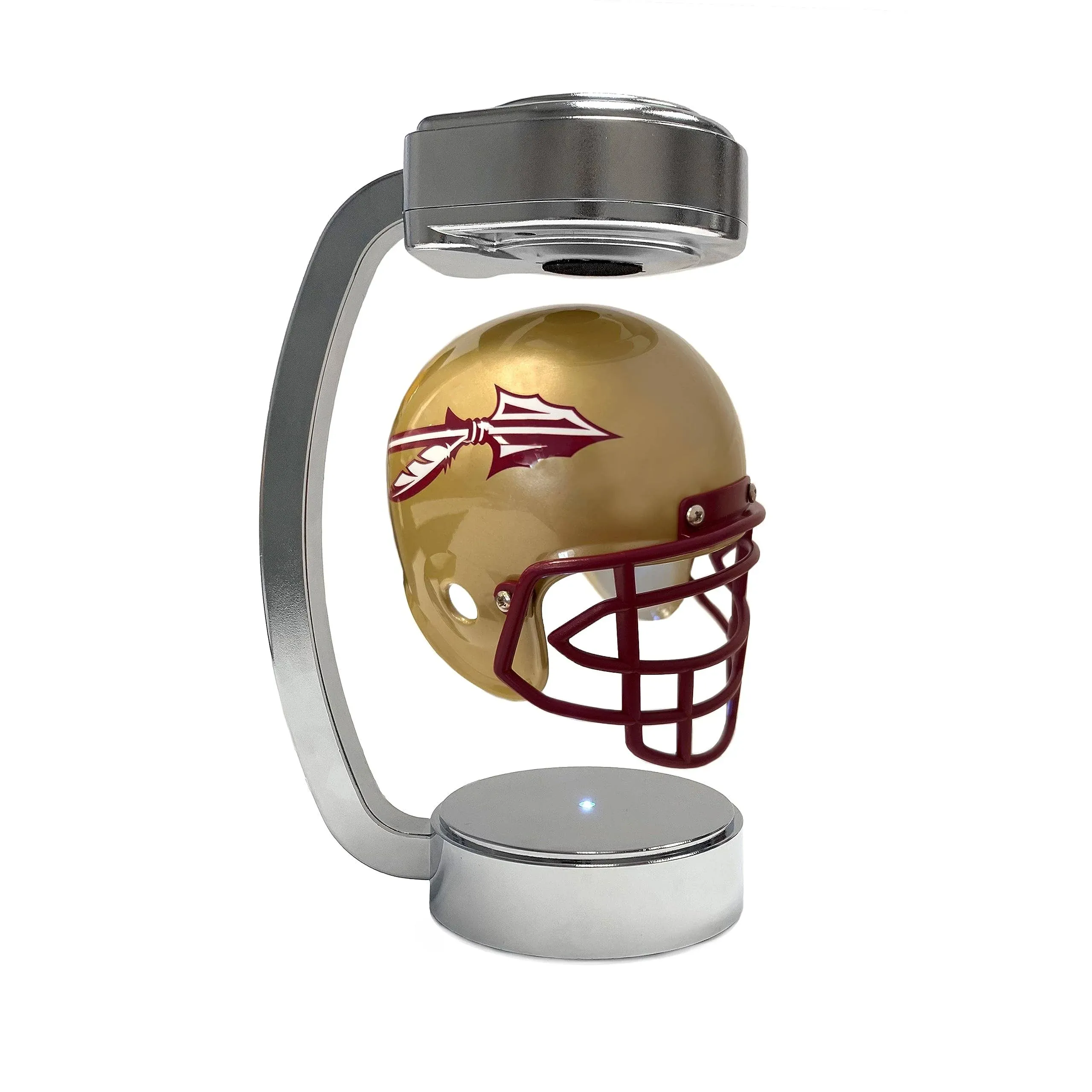 Pegasus Sports Officially Licensed NCAA Mini Rotating Levitating Hover Helmet in Chrome