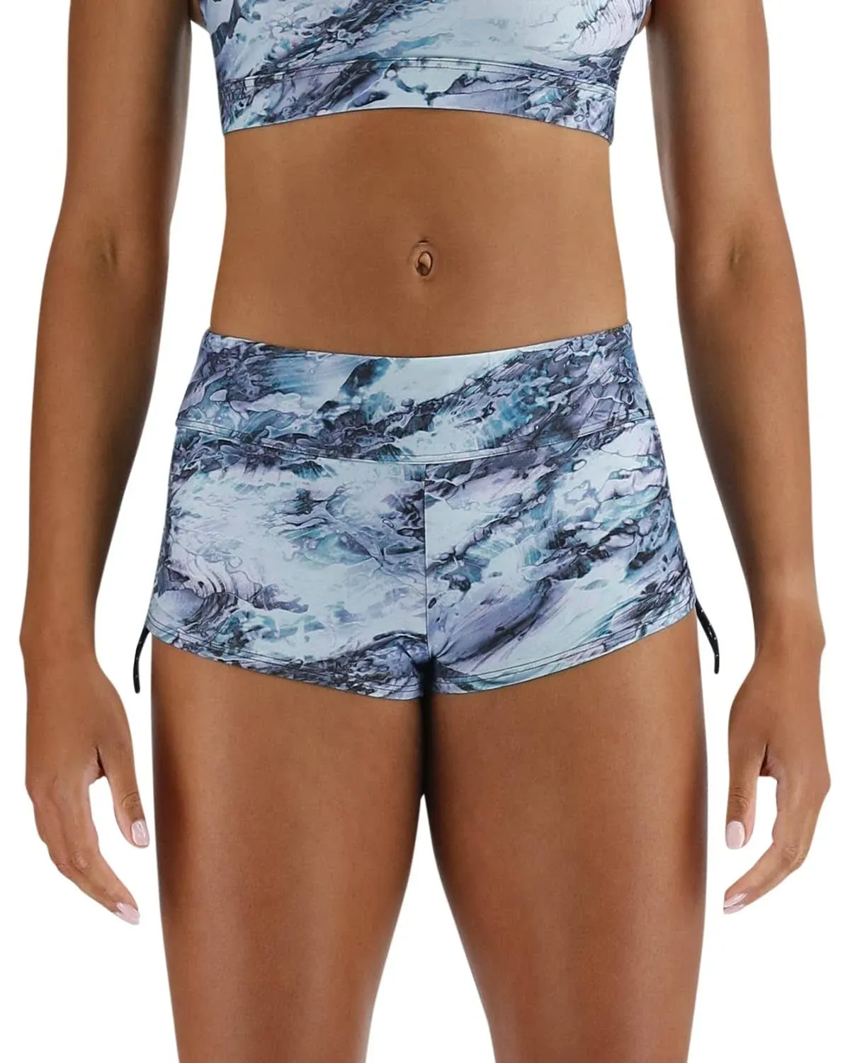 TYR Women's Shale Della Boyshorts - Blue/Multi - Swimoutlet.com