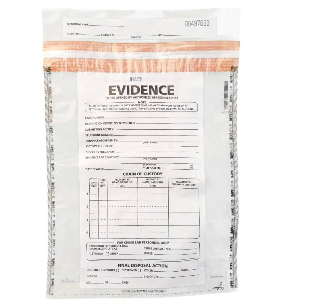 Plastic Evidence Bags