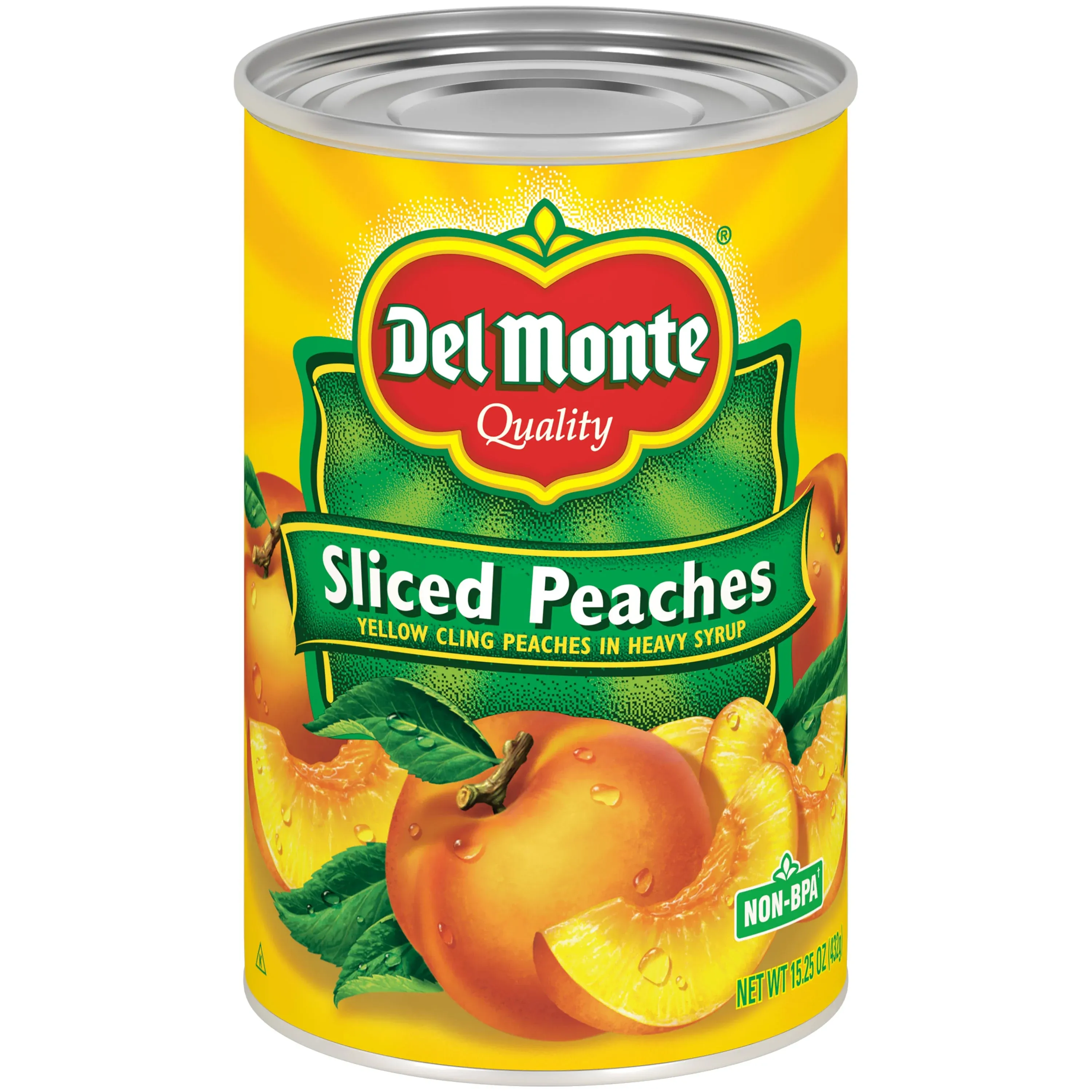 Del Monte Sliced Yellow Cling Peaches in Extra Light Syrup, 29 Ounce Can - 6 per Case