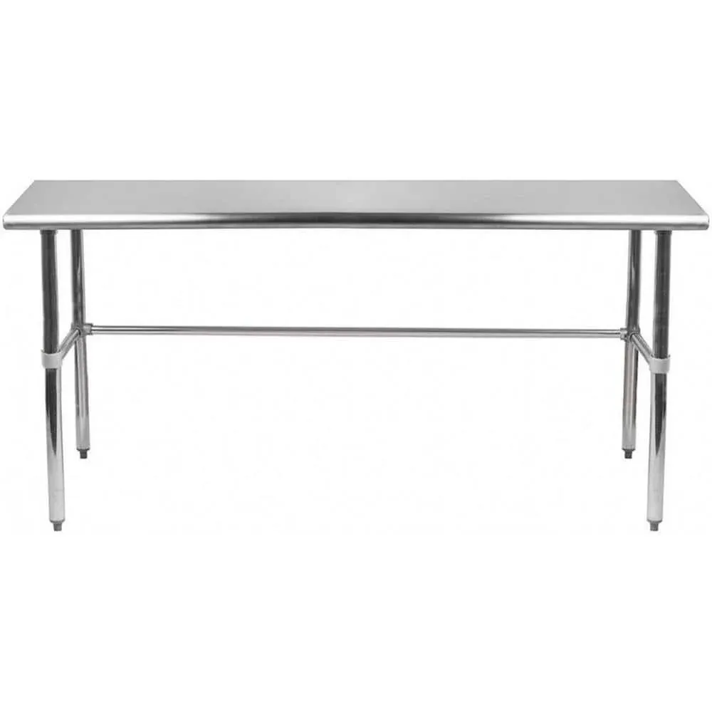 14" x 72" Stainless Steel Work Table with Open Base