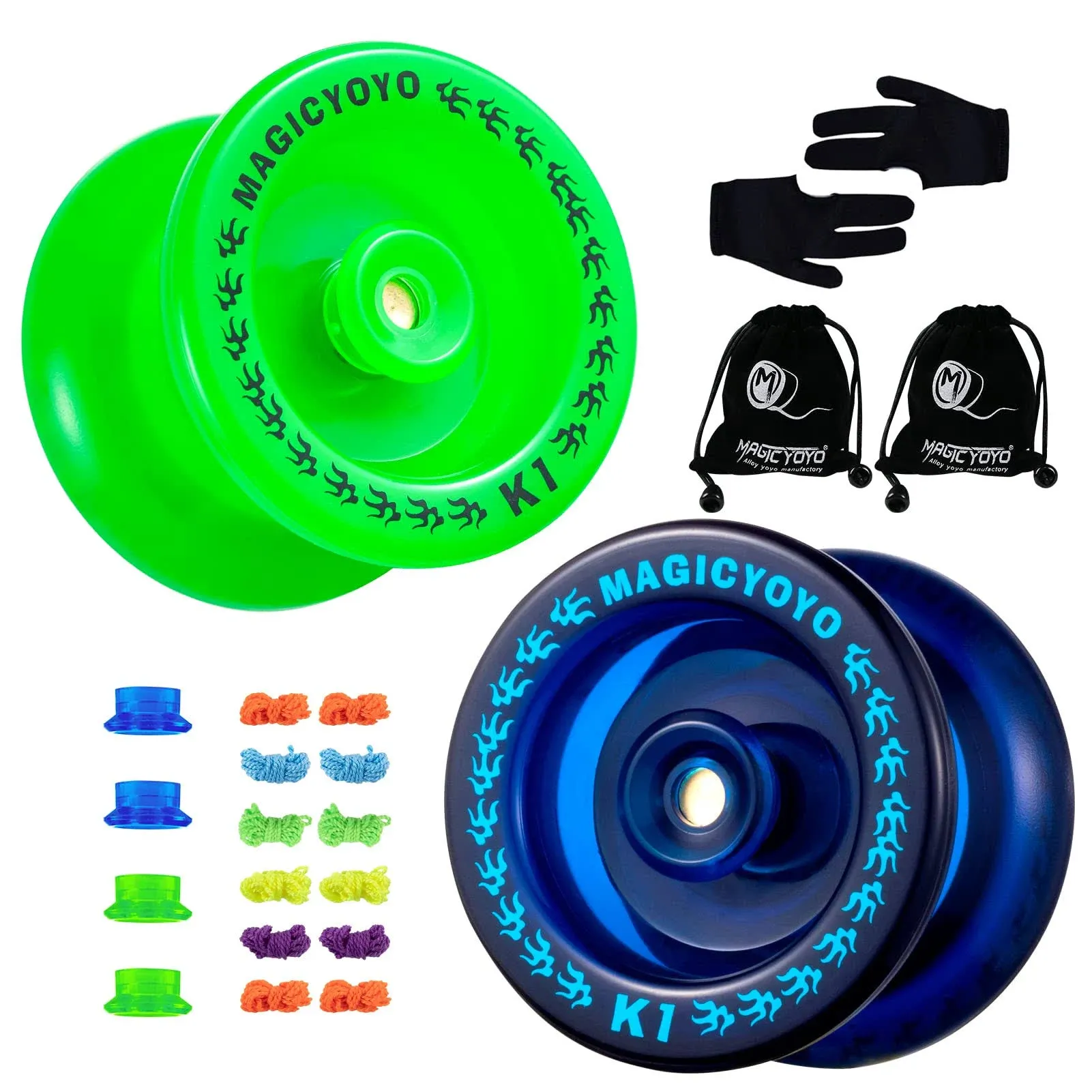 MAGICYOYO Pack of 2 Responsive YoYo, K1 Plus Dark Blue,Grow Green,Hubstack ...