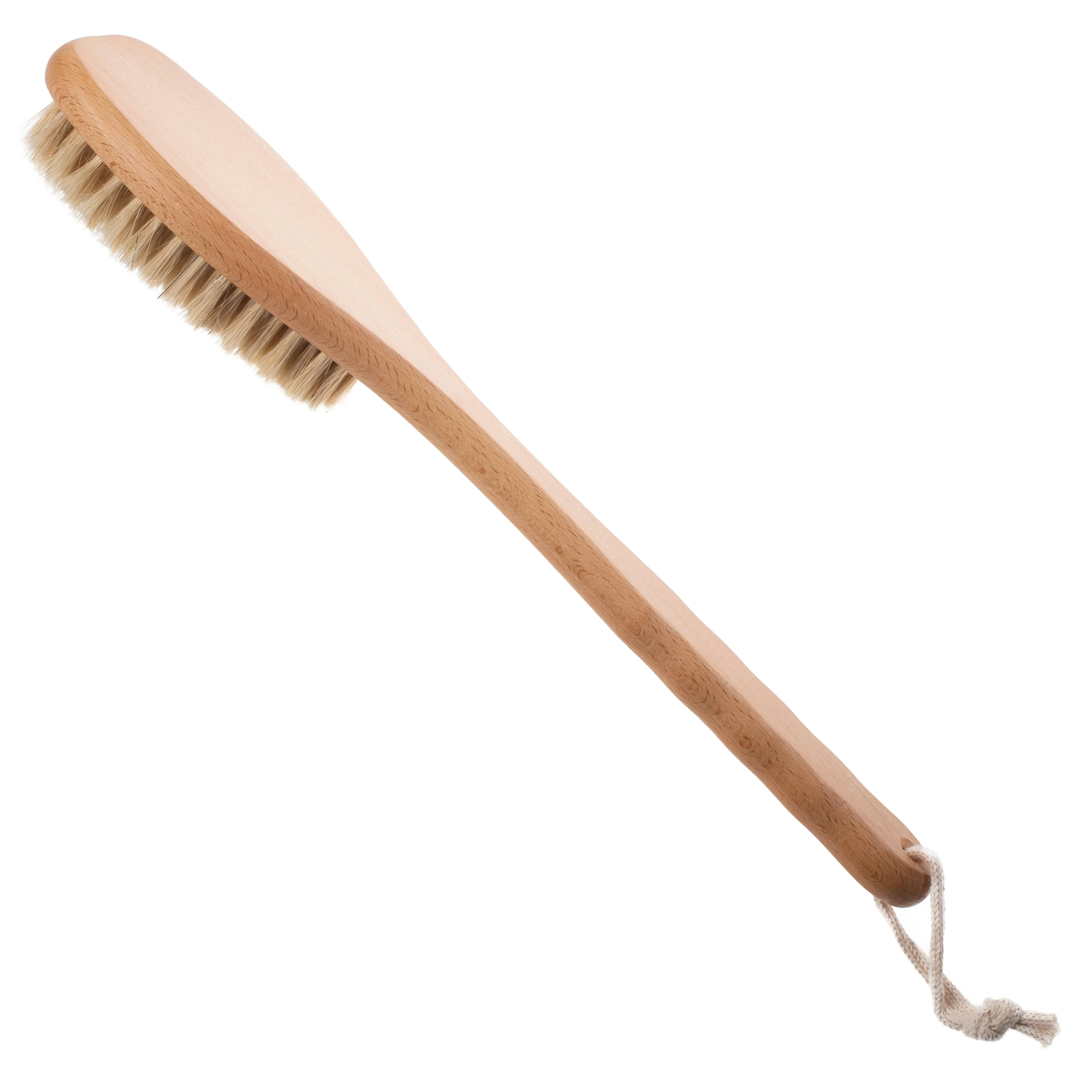 Konex Premium Dry Brushing Body Brush - Solid Beech Wood Frame & Dense Natural Boar Bristle Exfoliating Brush to Rejuvenate & Soften Skin, Improve Circulation, Help Lymphatic Drainage (Large 15")