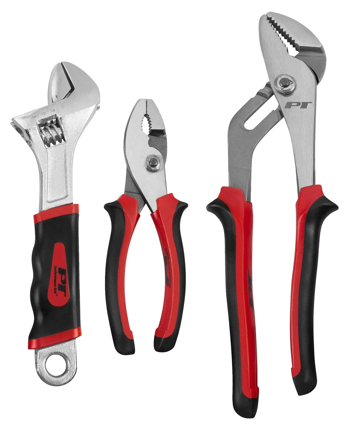 Performance Tool® W1733 - 3-piece 6&quot; to 10&quot; Multi-Material Handle Mixed Pliers Set