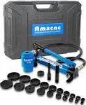 AMZCNC Hydraulic Knockout Punch Electrical Conduit Hole Cutter Set KO Tool Kit 1/2 to 4 inch (15T(1/2"-4"))