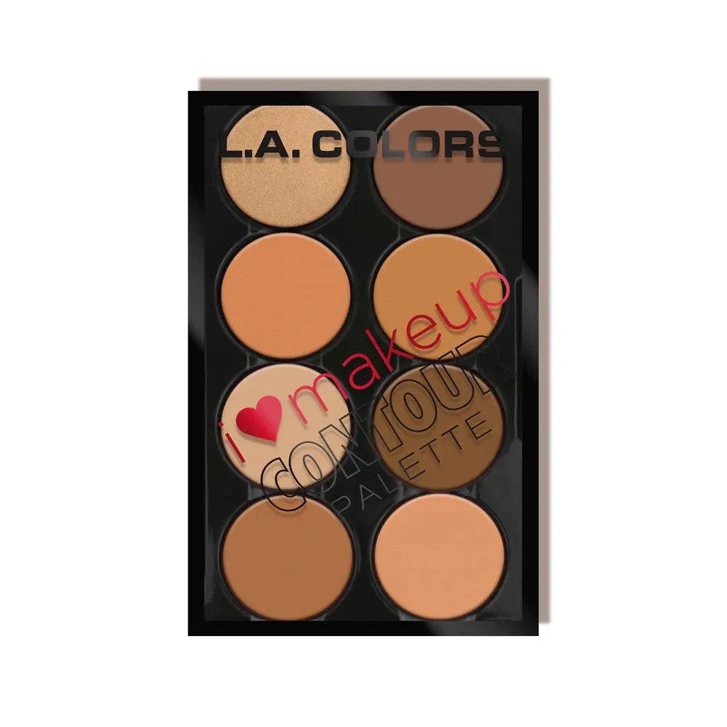 L.A. Colors I Heart Makeup Contour Palette, Medium to Dark, 1.04 Ounce