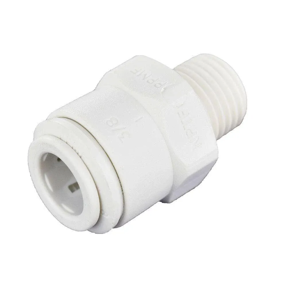 John Guest PP011222WP Push-fit NPTF Male Connector, Push-to-Connec<wbr/>t, 3/8 Inch OD